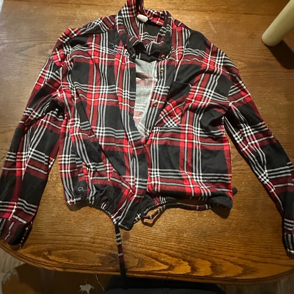 Red and Black Plaid Jacket